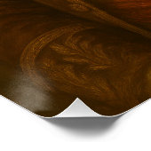 Ginger Cat Noble Portrait with Roman Ruins ポスター (コーナー)