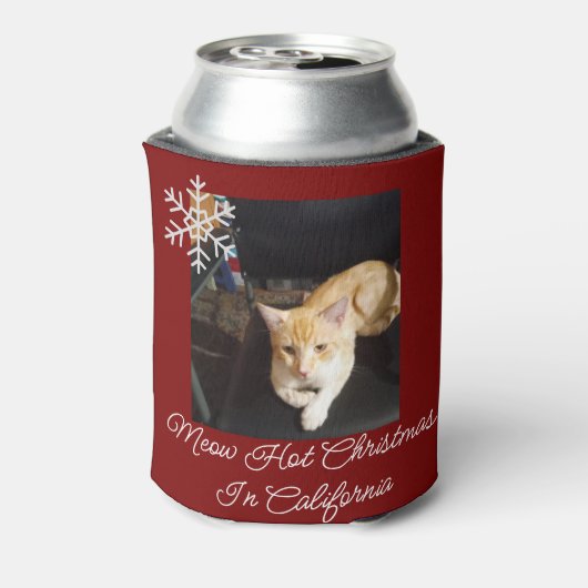 Ginger Cat Photo Text Customize 缶クーラー (缶裏面)