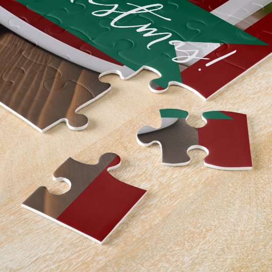 Ginger cat, Photo Text Customize ,Meowy Christmas, ジグソーパズル (側面)