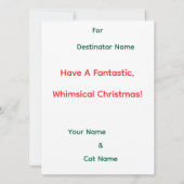 Ginger Cat Photo Text Whimsical Christmas Card (裏面)