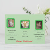 Ginger Cat Photo Text Whimsical Christmas Card (スタンド正面)