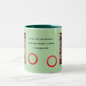 Ginger Cat Whimsical Christmas  ツートーンマグカップ (中央)