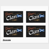 Ginger Clan Scottish Flag Funny Redhead Heritage 長方形シール (シート)