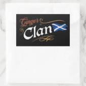 Ginger Clan Scottish Flag Funny Redhead Heritage 長方形シール (バッグ)