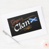 Ginger Clan Scottish Flag Funny Redhead Heritage 長方形シール (封筒)
