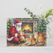 Ginger Colored Cats Christmas Card シーズンカード (スタンド正面)