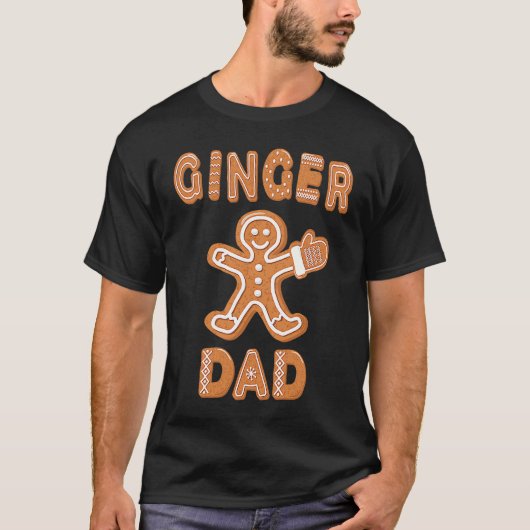 Ginger Dad Gingerbread Family Matching Group Chris Tシャツ (正面)
