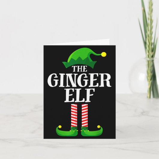 Ginger Elf Matching Family Group Christmas Party P カード (正面)