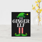 Ginger Elf Matching Family Group Christmas Party P カード (黄色い花)