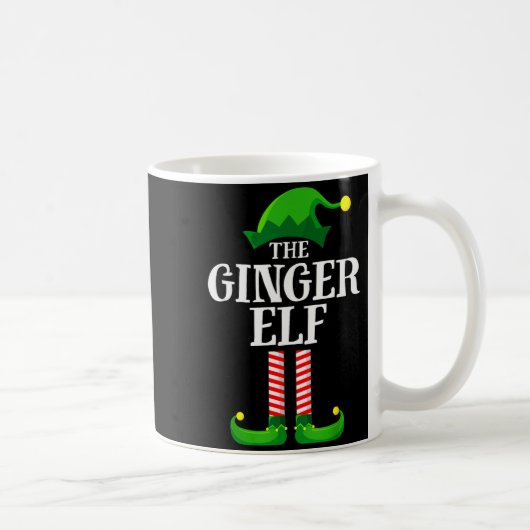 Ginger Elf Matching Family Group Christmas Party P コーヒーマグカップ (右)
