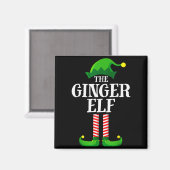 Ginger Elf Matching Family Group Christmas Party P マグネット (正面/裏面)