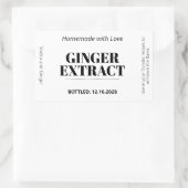 Ginger Extract Modern Label Sticker ZEX_001h 長方形シール (バッグ)