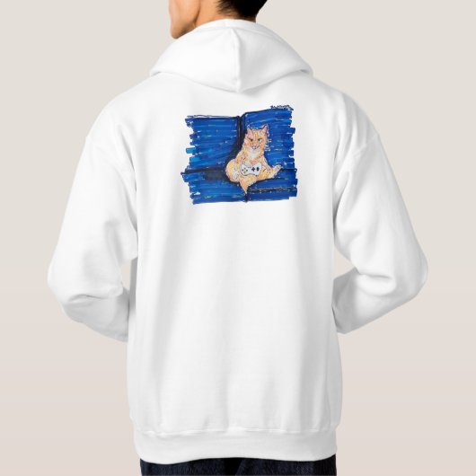 Ginger Gamer Cat パーカ (裏面)