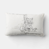 Ginger Gamer Cat ランバークッション (裏面)