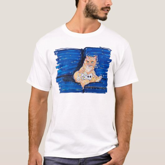 Ginger Gamer Cat Tシャツ (正面)