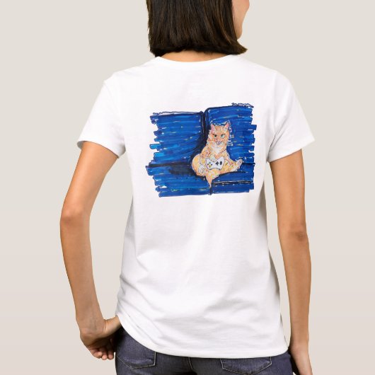Ginger Gamer Cat Tシャツ (裏面)