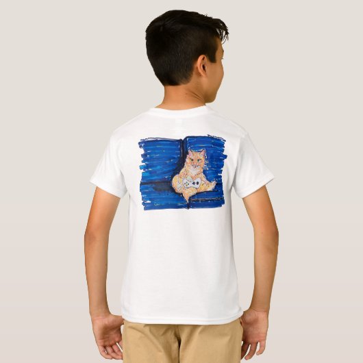 Ginger Gamer Cat Tシャツ (裏面フル)