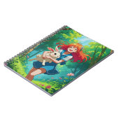 Ginger-hand Anime Girl with her Bunny ノートブック (左側)