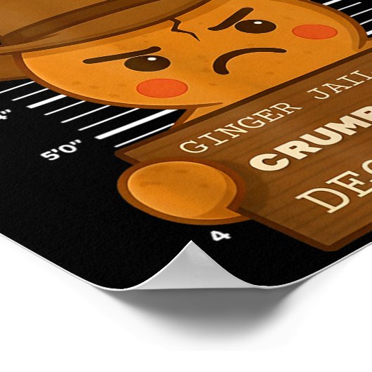 Ginger Jailhouse Christmas Humor Gingerbread Coupl ポスター (角)