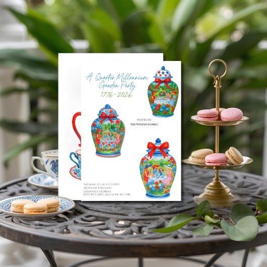 Ginger Jar 250th Anniversary Garden Party  招待状