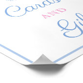 Ginger Jars Pink Blue Cards & Gifts Baby Shower ポスター (角)