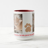 Ginger kitten 2 photos, find a cat, マグカップ (中央)