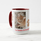 Ginger kitten 2 photos, find a cat, マグカップ (正面左)