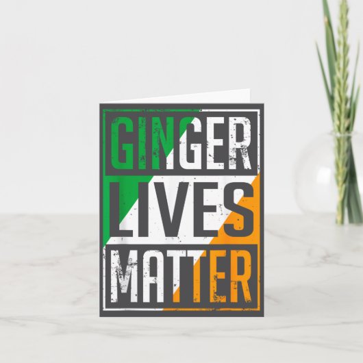 Ginger Lives Irish Flag St Patricks Day Redhead Me カード (正面)