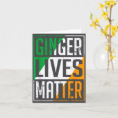 Ginger Lives Irish Flag St Patricks Day Redhead Me カード (黄色い花)