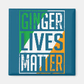 Ginger Lives Irish Flag St Patricks Day Redhead Me マグネット (正面)