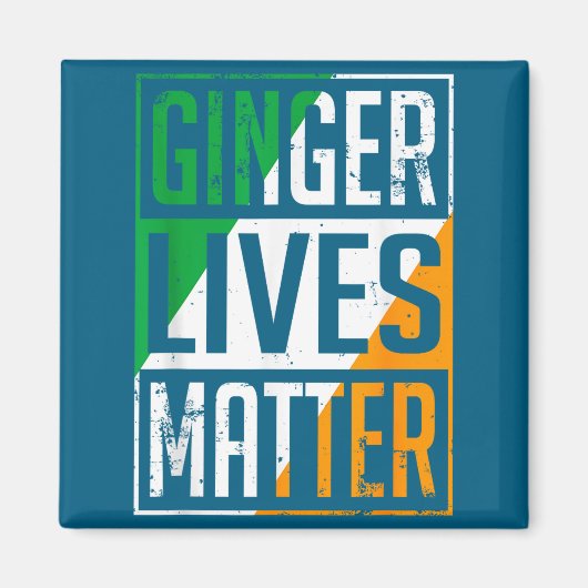 Ginger Lives Irish Flag St Patricks Day Redhead Me マグネット (正面)