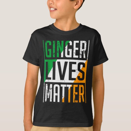 Ginger Lives Irish Flag St Patricks Day Redhead Me Tシャツ (正面)
