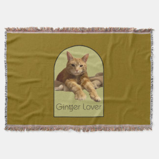 Ginger Lover Yellow Brown Throw Blanket スローブランケット