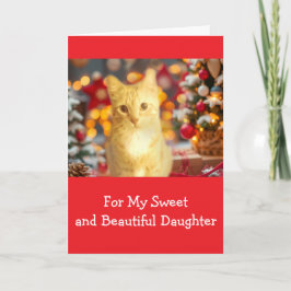 Ginger, Orange, "For Daughter" Christmas シーズンカード