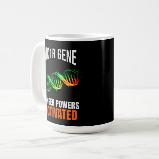 Ginger Powers Activated DNA Mutant Funny Redhead コーヒーマグカップ (正面左)