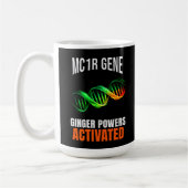 Ginger Powers Activated DNA Mutant Funny Redhead コーヒーマグカップ (左)