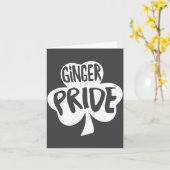 Ginger Pride Funny St Patricks Day Shirt Irish  カード (黄色い花)