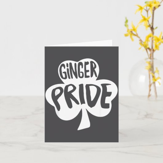 Ginger Pride Funny St Patricks Day Shirt Irish  カード (黄色い花)