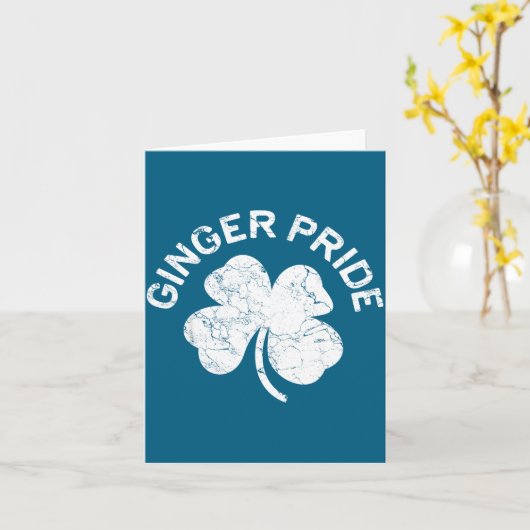 Ginger Pride Shirt Irish Men Women St Patricks Day カード (黄色い花)