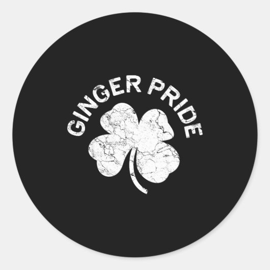 Ginger Pride Shirt Irish Men Women St Patricks Day ラウンドシール (正面)