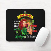 Ginger St Patrick Day Irish Women Lucky Redhead Sh マウスパッド (マウス)