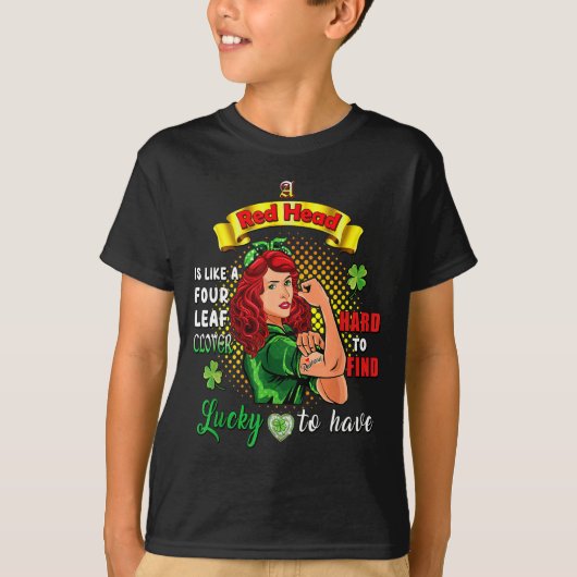 Ginger St Patrick Day Irish Women Lucky Redhead Sh Tシャツ (正面)