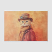 Ginger Tabby Cat、余分な背景DV7Lデコページ 薄葉紙 (正面)