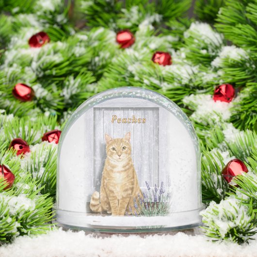 Ginger Tabby Cat at Lavender Door Personalized (クリスマス)
