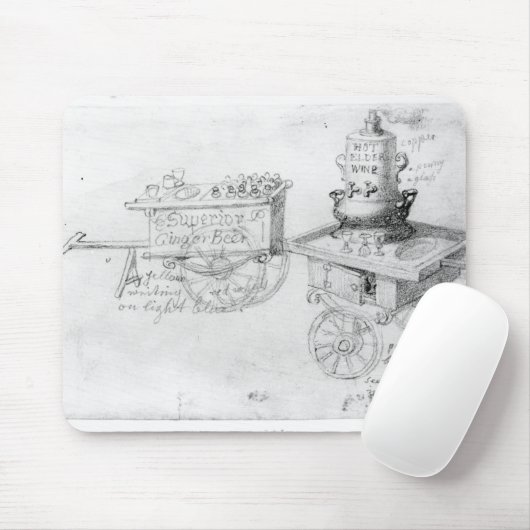 Gingerbeerおよび熱い年長者のワインは停止します マウスパッド (マウス)