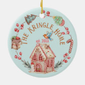 Gingerbreadの願い：新しいホーム&名前Cookieリース セラミックオーナメント (裏面)