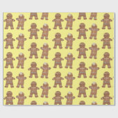 GingerBreadキッズクリスマス ラッピングペーパー (フラット)