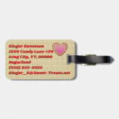 GingerbreadクリスマスTrain Cartoon Lagageタグ ラゲッジタグ (裏面横)