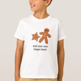 Gingerbreadグラフィック：カスタマイズ可能なスローガン Tシャツ