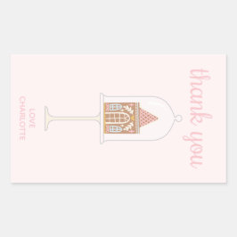 Gingerbreadパーティーありがとう長方形シール 長方形シール